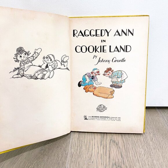 Raggedy Ann in Cookie Land by Johnny Gruelle 1960 Bobbs Merrill / VTG Hardcover - Picture 3 of 8